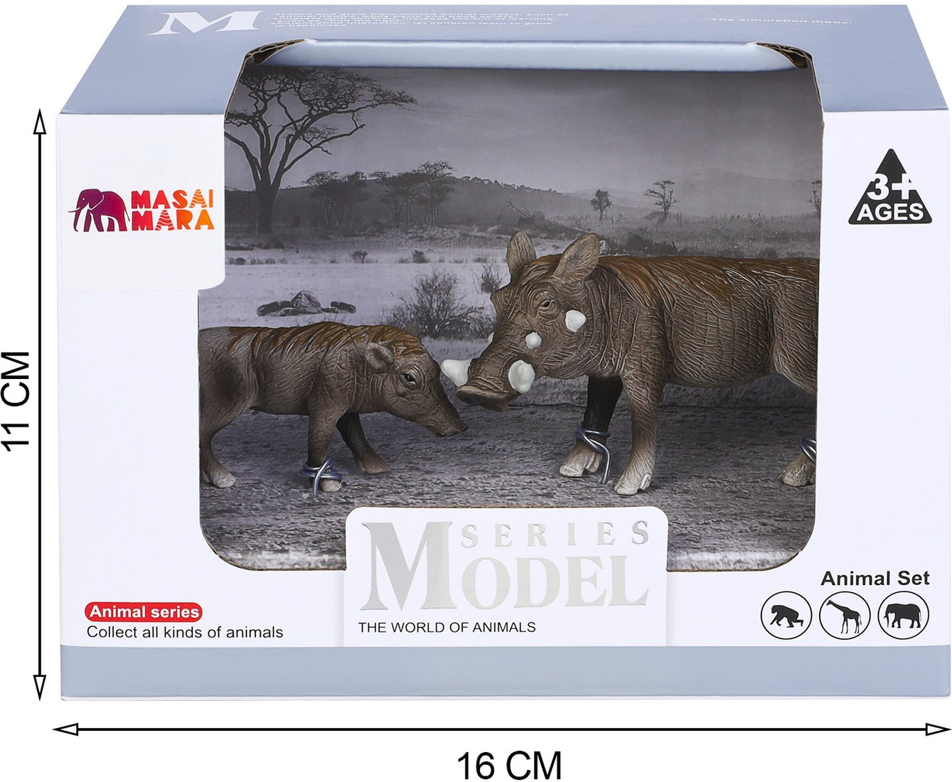 Набор фигурок Masai Mara Мир диких животных. Семья бородавочников MM211-131