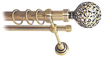 Карниз для штор Lm Decor Ажур 095 2р гладкий 25/16мм (антик, 1.8м)