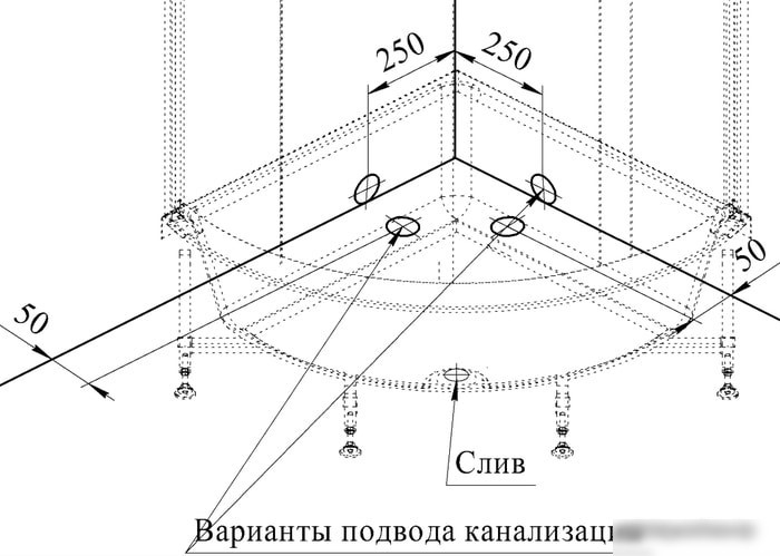 Душевой поддон Radomir 92x92 1-11-0-0-0-002