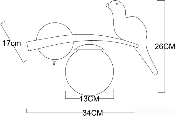 Бра Arte Lamp Eltanin A3422AP-1GO