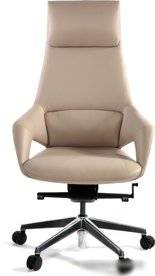 Кресло Norden Шопен FK 0005-A Beige Leather (кожа бежевая/алюминий)