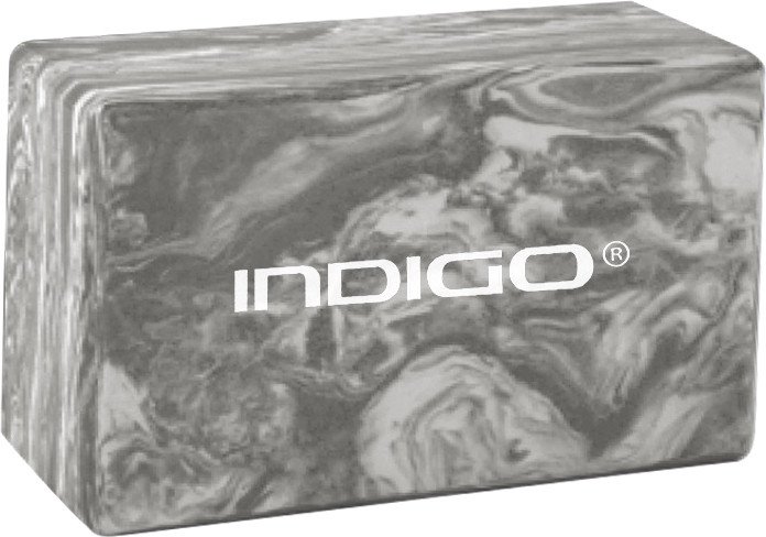 Блок для йоги Indigo IN259 (мраморный серый)