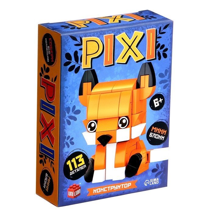 Конструктор Unicon Pixi. Лисенок 1011A-5 10114285 (113эл)