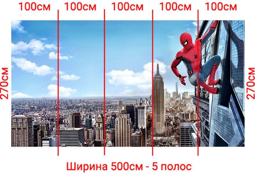 Фотообои Arthata Fotooboi-SpiderMan-70 (500x270)