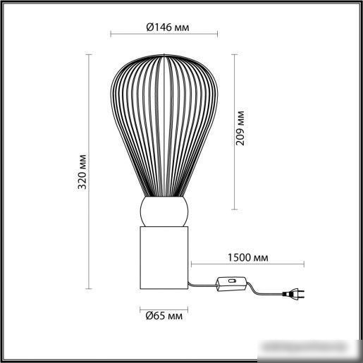 Настольная лампа Odeon Light Elica 5402/1T