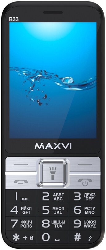 Кнопочный телефон Maxvi B33 (черный)