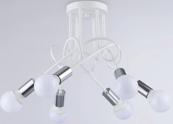 Люстра средней высоты Ambrella light Traditional TR80417/5 WH/CH (белый/хром )