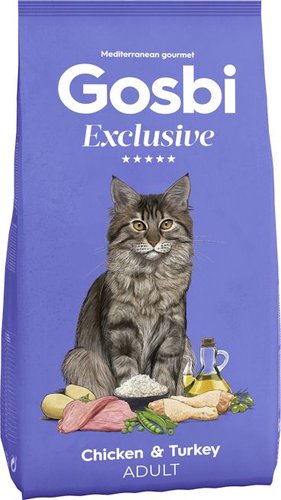 Сухой корм для кошек Gosbi Exclusive cat chicken& turkey adult 400 г