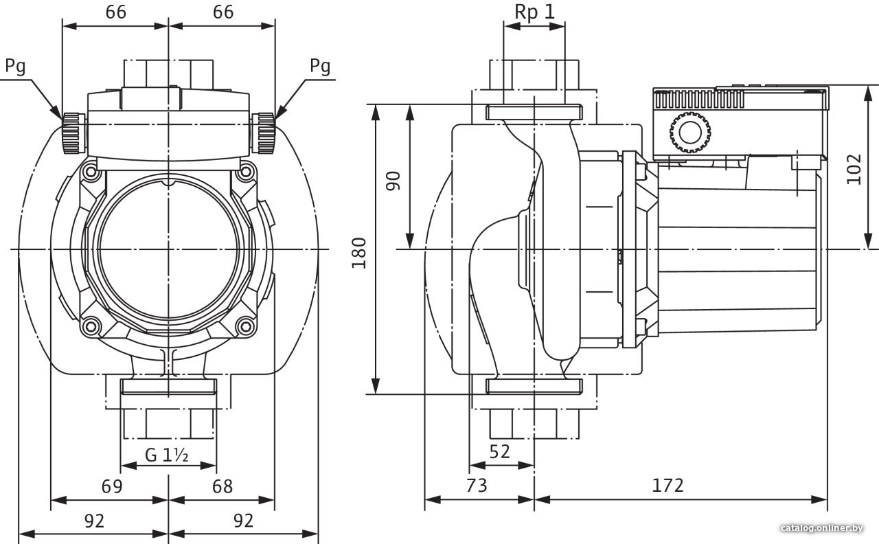 Циркуляционный насос Wilo TOP-S 50/7 2-SPEEDS (1~230 V, PN 6/10)