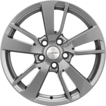 Литые диски Khomen KHW1704 Outlander 17x7" 5x114.3мм DIA 67.1мм ET 38мм Gray