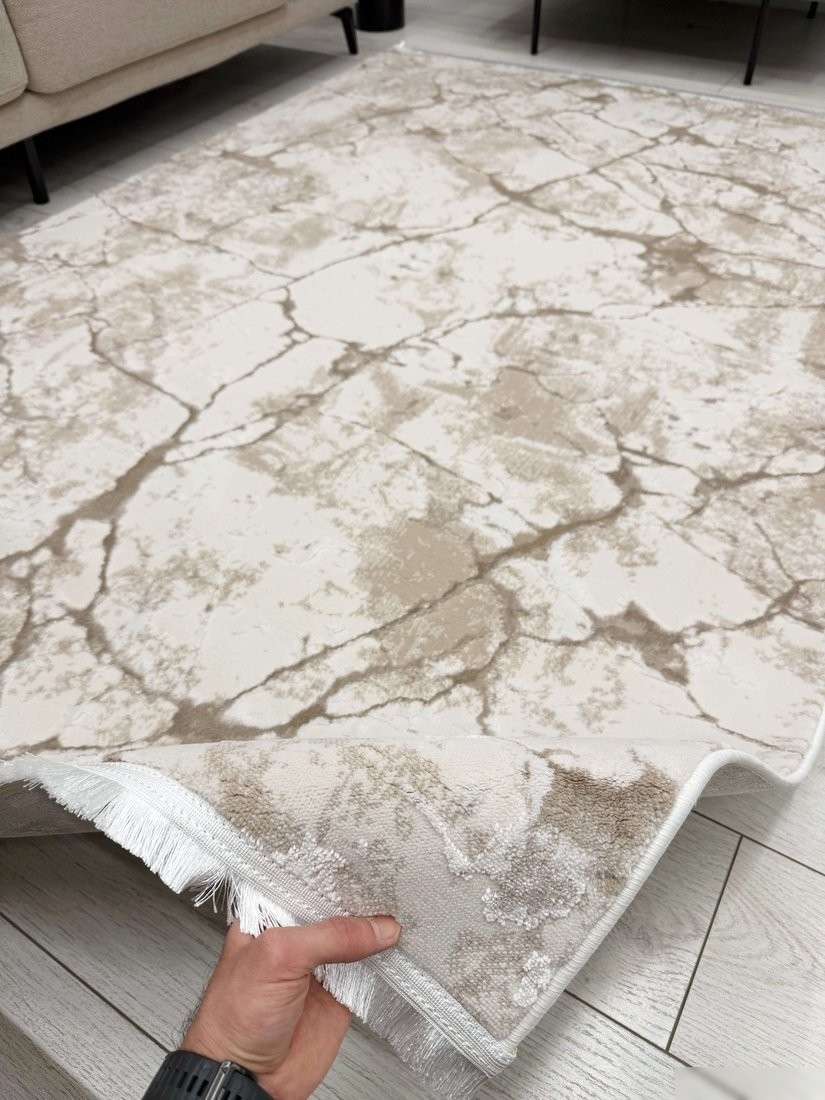 Ковер для жилой комнаты Radjab Carpet Лайла Прямоугольник UK98A (3x4, Light Beige)