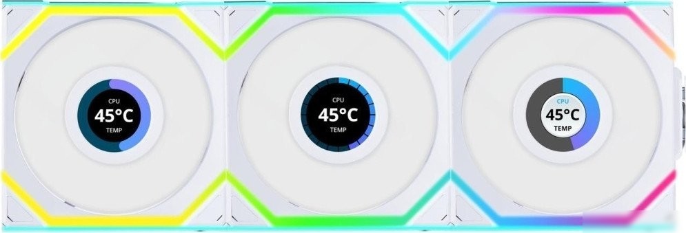 Комплект вентиляторов для корпуса с контроллером Lian Li Uni Fan SL 120 Wireless LCD Reverse G99.12RSLLCD1W3W.R0