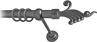 Карниз для штор Lm Decor Кения 023 1р гладкий (антрацит, 1.6м)