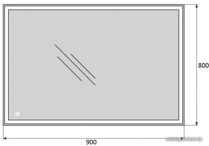 BelBagno Зеркало SPC-GRT-900-800-LED-TCH