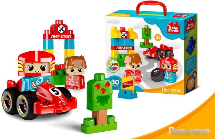 Конструктор Десятое королевство Baby Blocks 03909 Пит-стоп