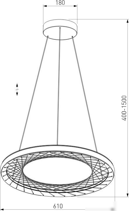 Подвесная люстра Евросвет 40024/1 LED (серый)