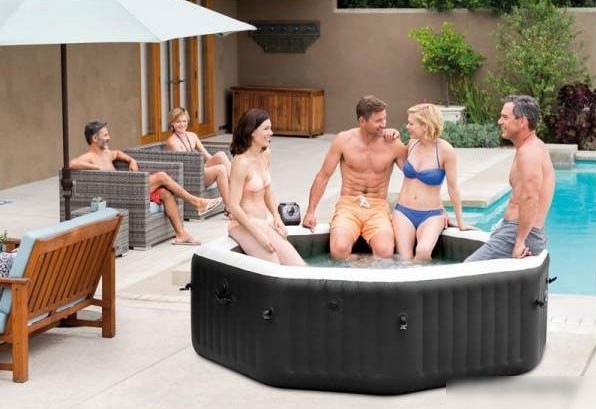 Надувной бассейн Intex Jet & Bubble Deluxe 28462 (218x71)