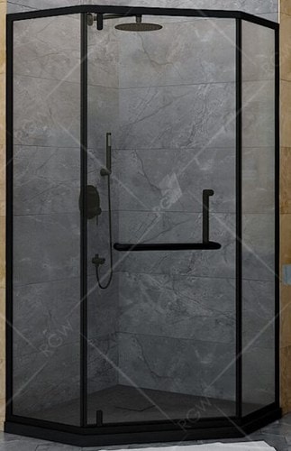 Душевой уголок RGW HO-084B 90x90 (черный/прозрачное стекло)