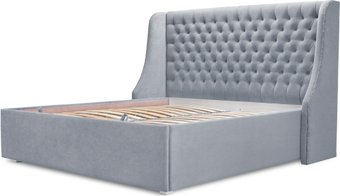 Кровать Mio Tesoro Пандора 160x200 (Velutto 12/серебро/белый)
