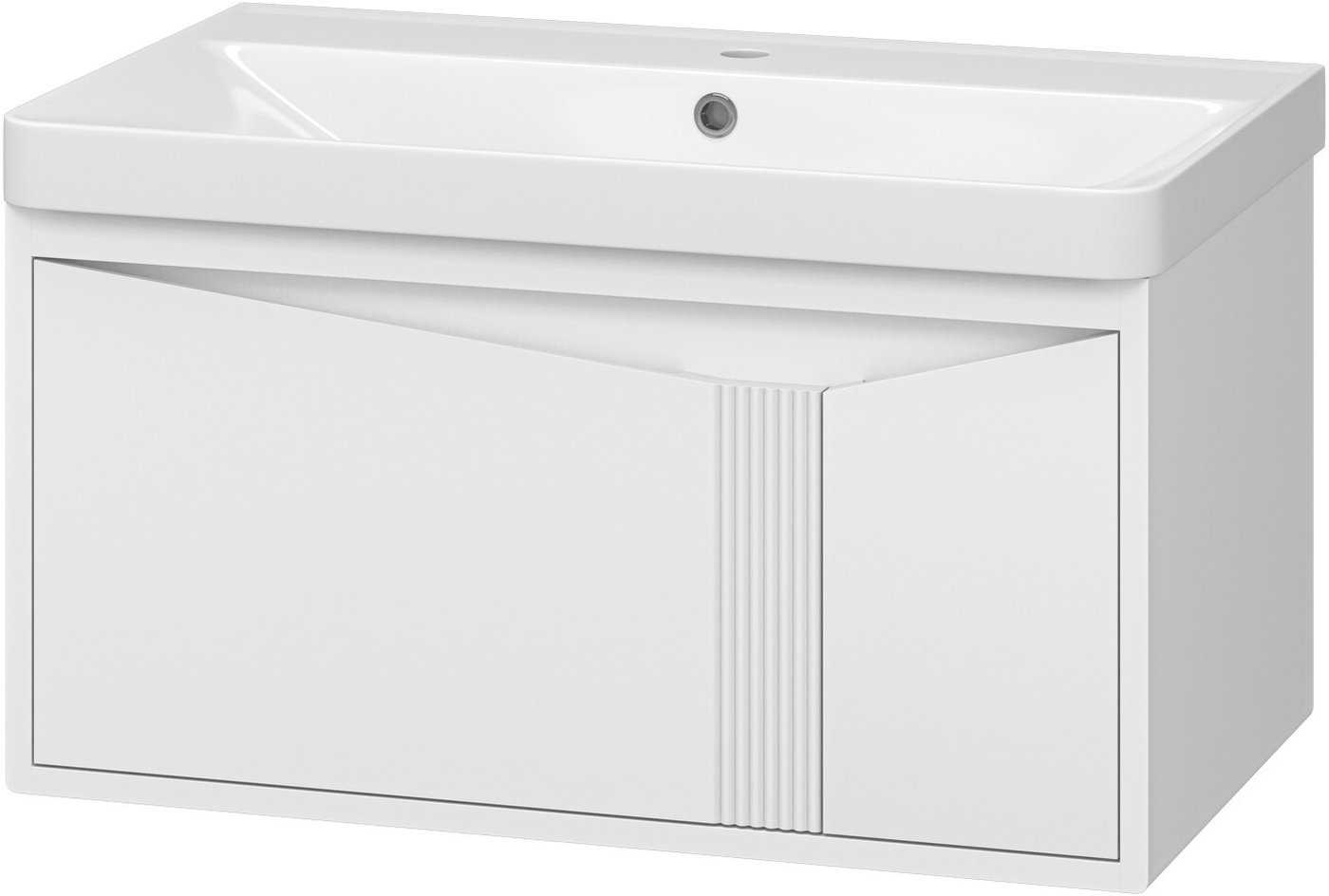 Brevita Тумба с умывальником Cascade 80 CAS-09080-011Я+RCW-141880WH
