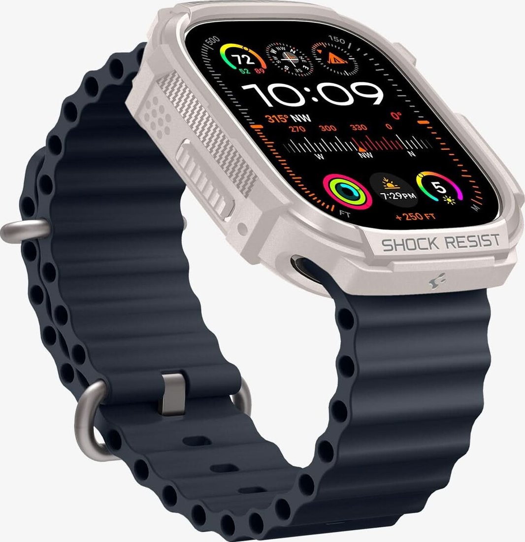 Чехол Spigen Rugged Armor для Apple Watch Ultra 49 мм ACS07381 (бежевый)