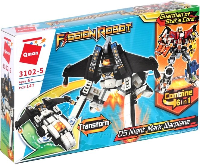 Конструктор Qman Fission Robot 3102-5 Night Mark Warplane
