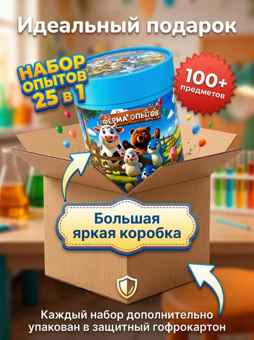 Набор для опытов Kristi Hobby Ферма опытов 25 в 1