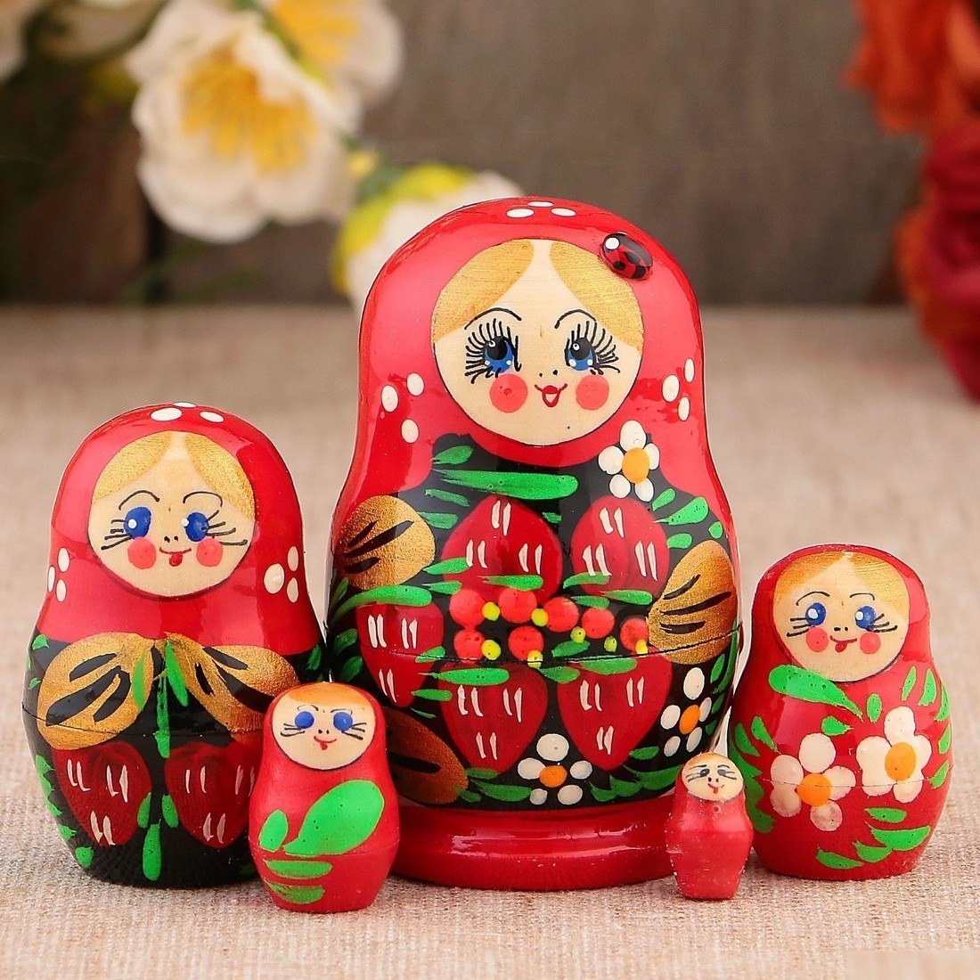 Матрешка сувенирная Sima-Land Божья коровка 3440243