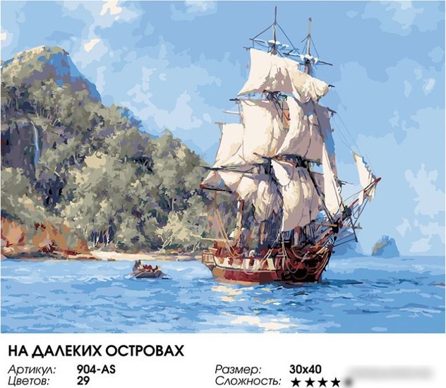 Картина по номерам Белоснежка На далеких островах 904-AS