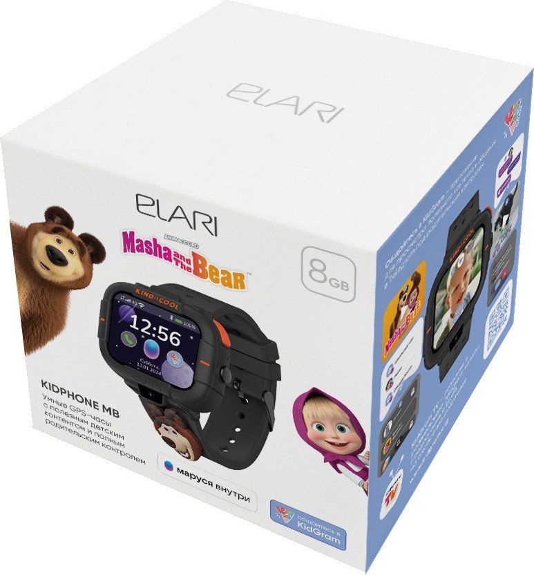 Детские умные часы Elari KidPhone MB (черный)