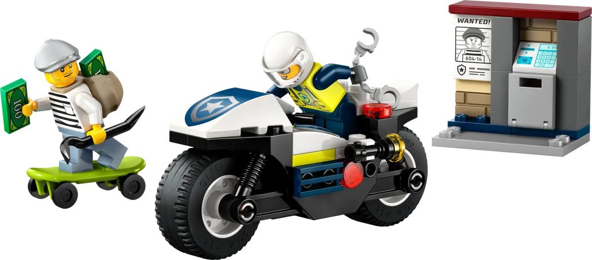 Конструктор LEGO City Полицейская погоня на мотоцикле 60455