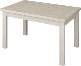 Кухонный стол Senira Кастусь 110-145x70 (дуб выбеленный/белый)