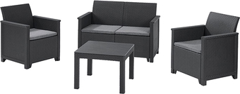 Набор садовой мебели Keter Elodie 2 Seater 253948 (графит)