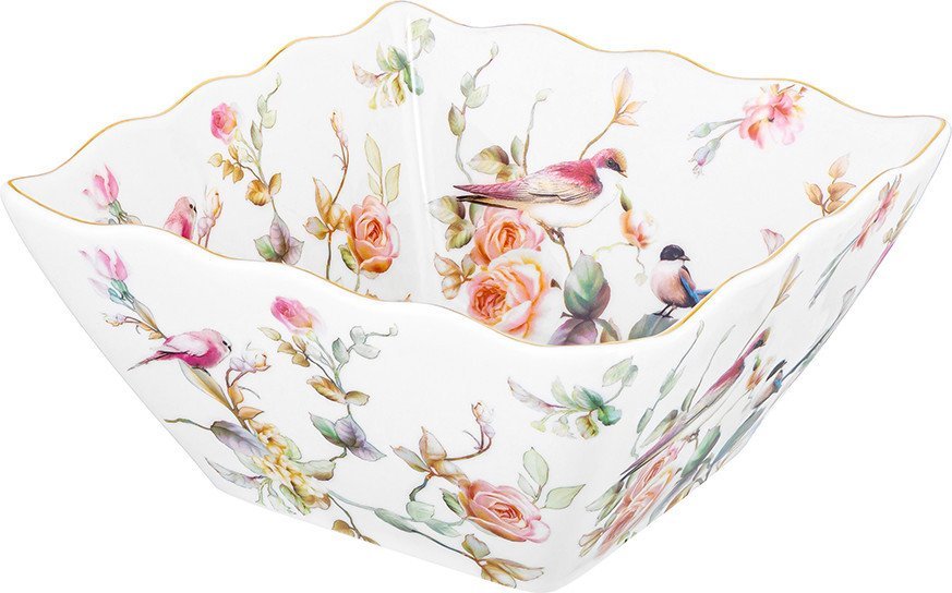 Салатник Elan Gallery Певчие птички New Bone China 730871