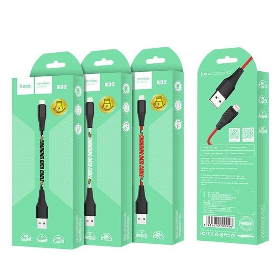 Кабель Hoco X32 Excellent USB to Lightning 1 м (красный)