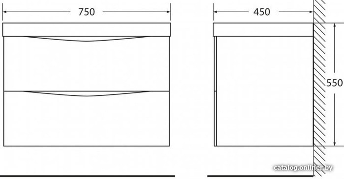 BelBagno Тумба под умывальник Marino-750-2C-SO-RN-P (rovere nature)