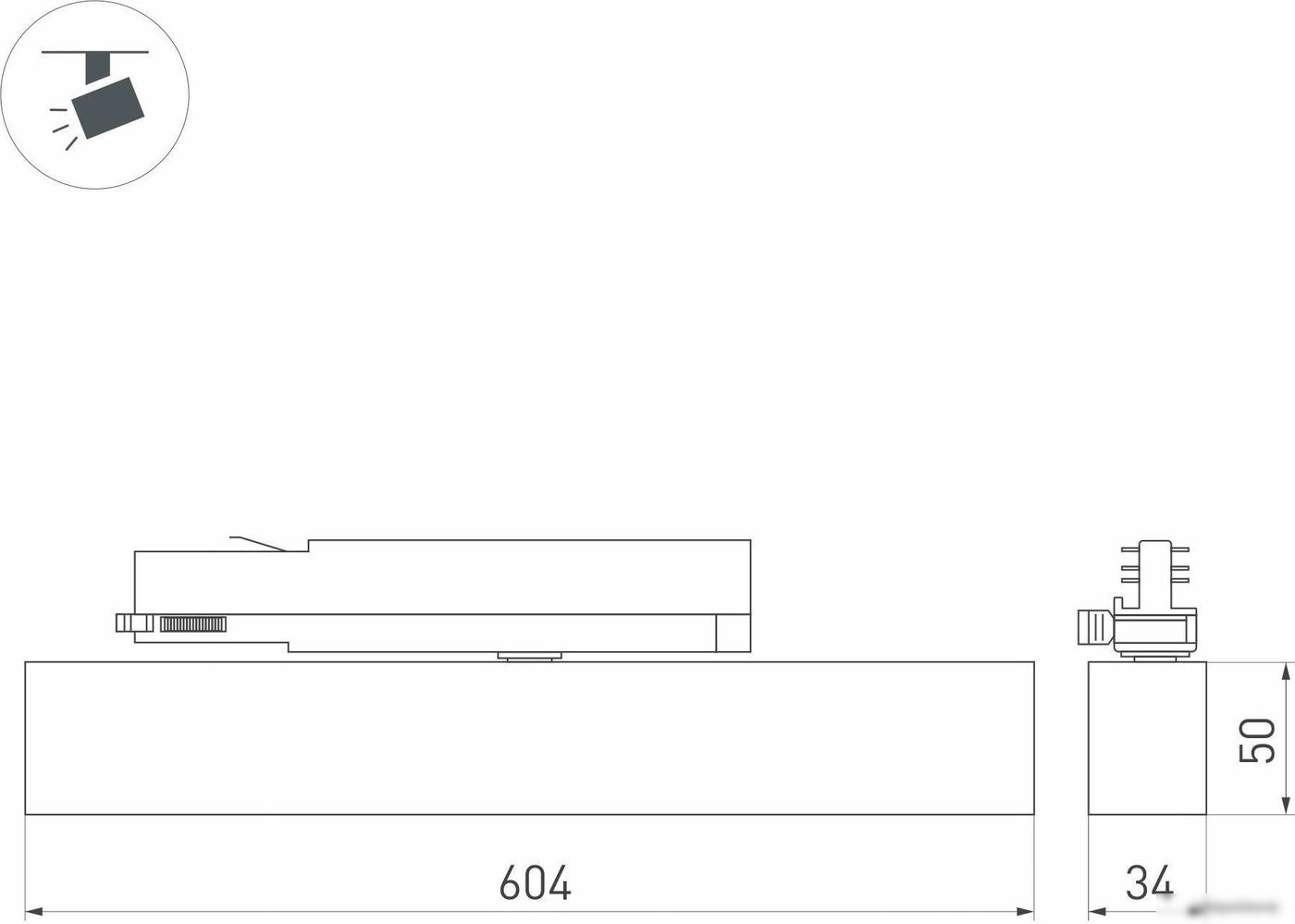 Трековый светильник Arlight LGD-FLAT-4TR-S605-25W (WH) 033699(1)