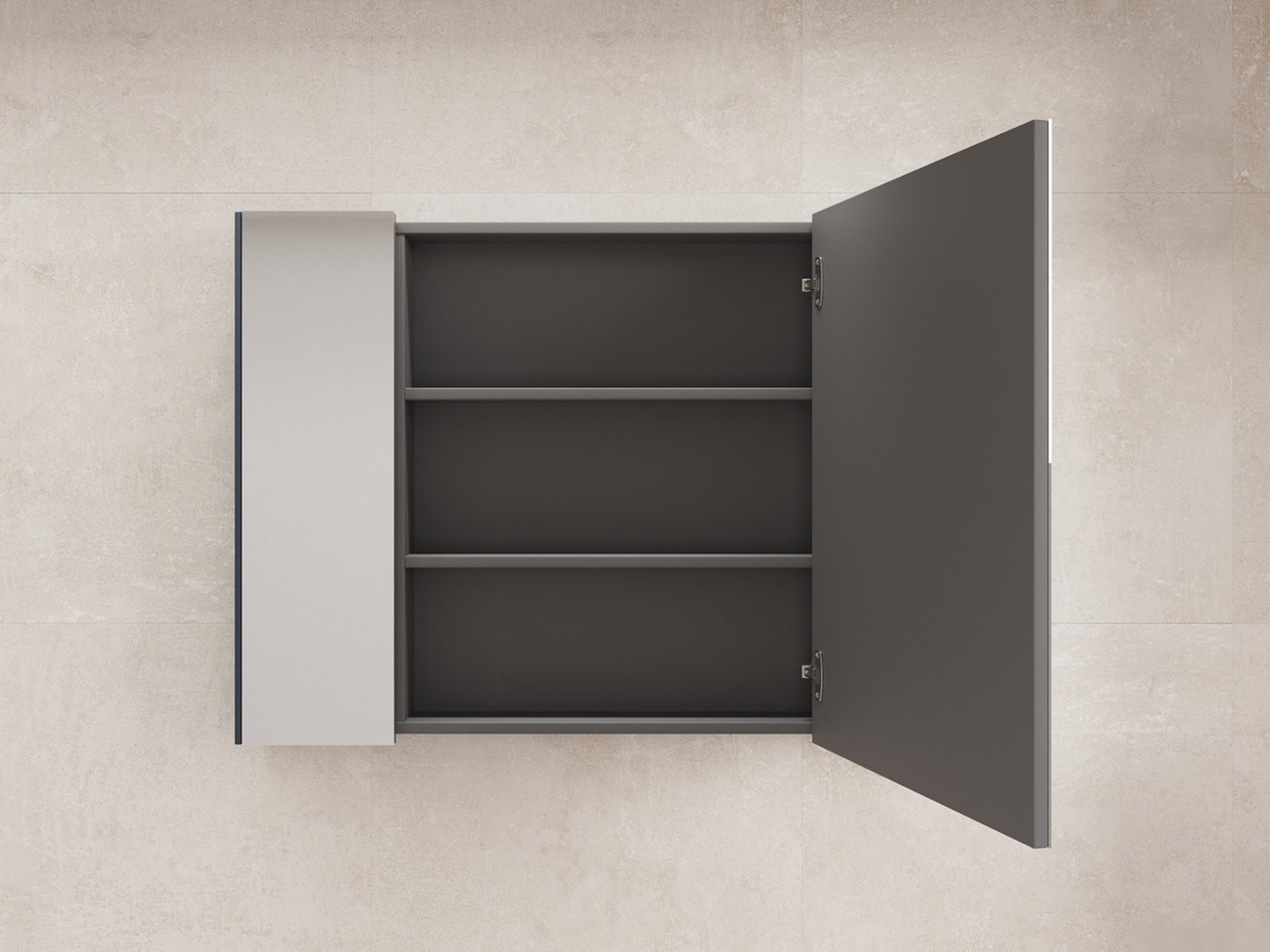 Symbolite Шкаф с зеркалом для ванной Лима 100 (эмаль, графит)