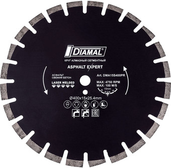 Отрезной диск алмазный Diamal DM230P.1