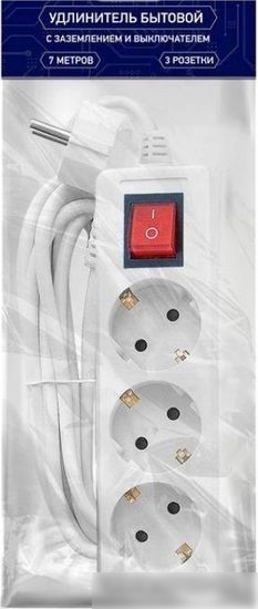 Удлинитель Tokov Electric TKE-C01-BU3-7-1-ZV