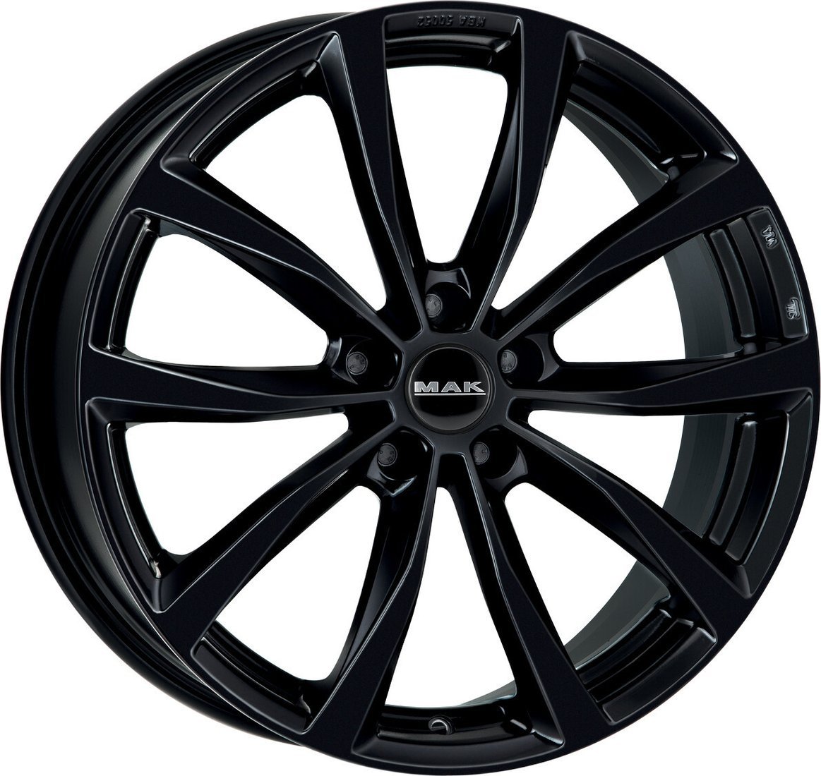Литые диски MAK Wolf 17x7.5" 5x114.3мм DIA 76мм ET 40мм Gloss Black