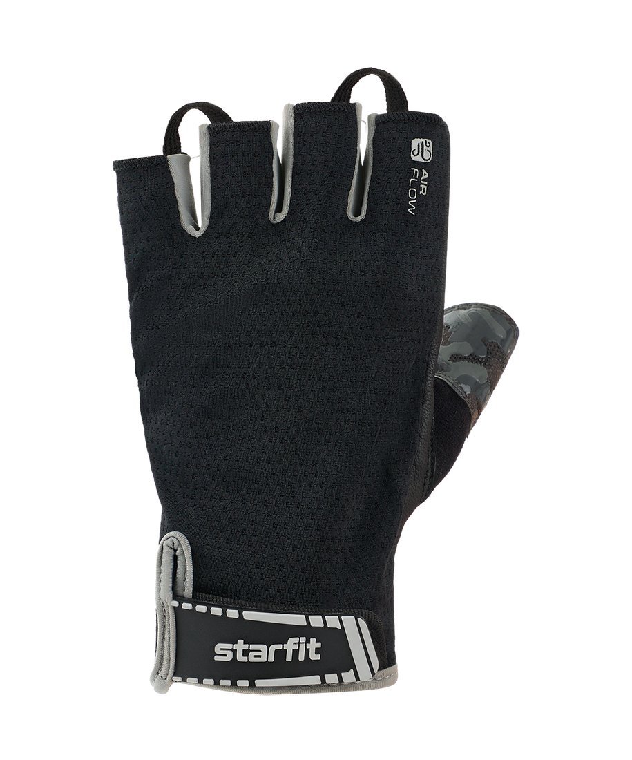 Перчатки для фитнеса Starfit WG-203 (XL, черный/серый)