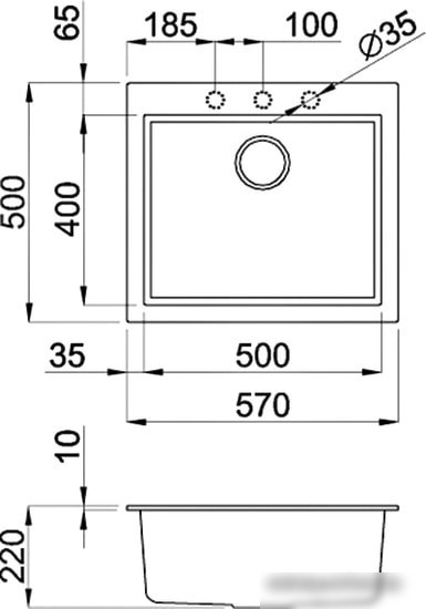 Кухонная мойка Elleci Quadra 105 Tortora 43