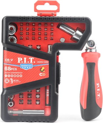 Набор отвертка с битами и головками P.I.T. Advance HSDR04-0068 (68 предметов)
