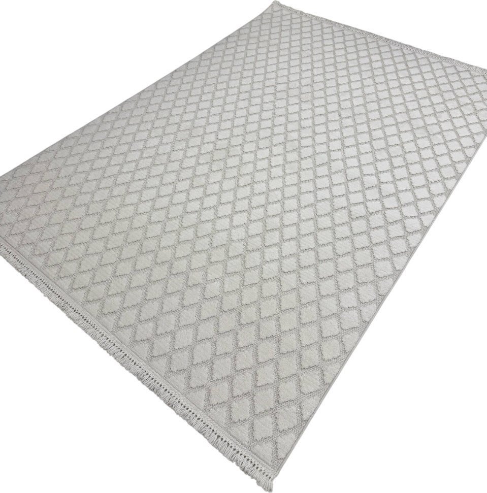 Ковер для жилой комнаты Radjab Carpet Поло Прямоугольник PL 246 12561RK (2.4x3.4, Cream)