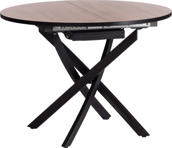 Кухонный стол TetChair Manzana 100x100+30x75 (дуб вотан/черный)