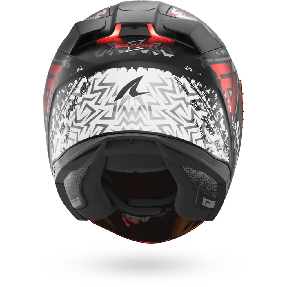 Мотошлем Shark Helmets Skwal i3 Jet Hellcat Mat HE3511E-KUR-M (M, черный/хром/красный)