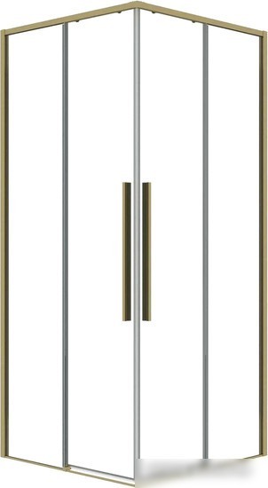 Душевой уголок Grossman Galaxy 70x70x195 300.K33.01.7070.32.00 (золото сатин/прозрачное стекло)