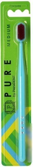 Зубная щетка PresiDent Pure Medium средняя жесткость (1 шт)