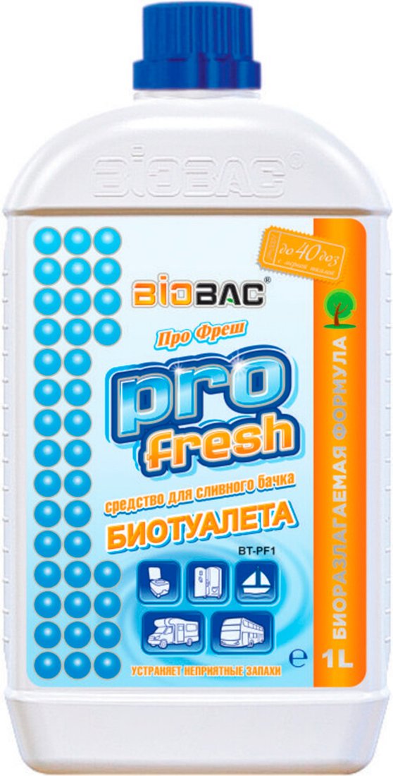 Жидкость для биотуалетов BioBac Про Фреш (1л)